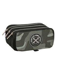 Trousse d'écolier Safta Stone Noir 21,5 x 10 x 8 cm