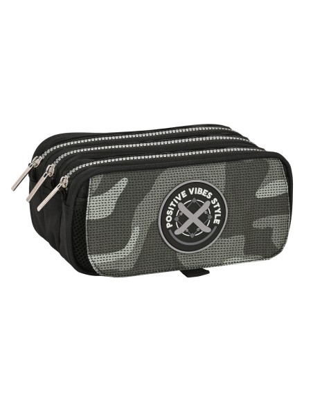 Trousse d'écolier Safta Stone Noir 21,5 x 10 x 8 cm