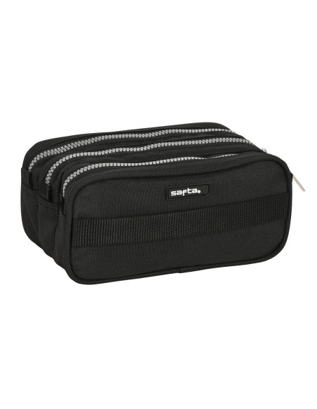 Trousse d'écolier Safta Stone Noir 21,5 x 10 x 8 cm