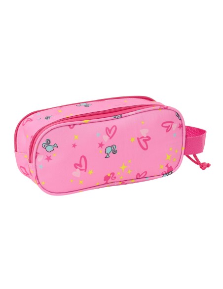 Trousse Fourre-Tout Double Barbie Rose Fuchsia 21 x 8 x 6 cm 3D