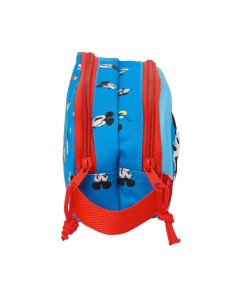 Trousse Fourre-Tout Double Mickey Mouse Clubhouse Bleu 21 x 8 x 6 cm 3D 2