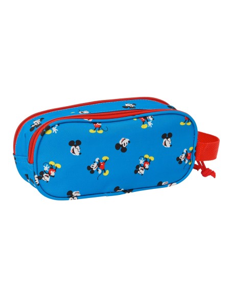 Trousse Fourre-Tout Double Mickey Mouse Clubhouse Bleu 21 x 8 x 6 cm 3D
