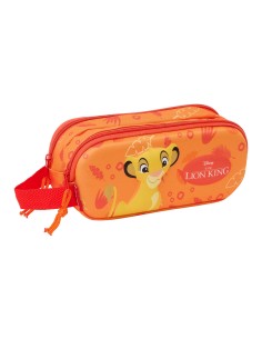 Trousse Fourre-Tout Double The Lion King Orange 21 x 8 x 6 cm 3D