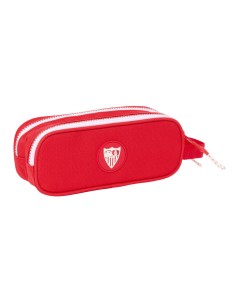 Trousse Fourre-Tout Double Sevilla Fútbol Club Rouge 21 x 8 x 6 cm 2