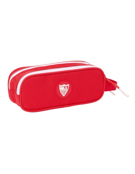 Trousse Fourre-Tout Double Sevilla Fútbol Club Rouge 21 x 8 x 6 cm