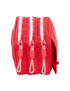 Trousse Fourre-Tout Triple Sevilla Fútbol Club Rouge 21,5 x 10 x 8 cm 2