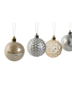 Boules de Noël Home ESPRIT Champagne Argenté Polyéthylène 16 x 16 x 31,5 cm (30 Pièces) 2