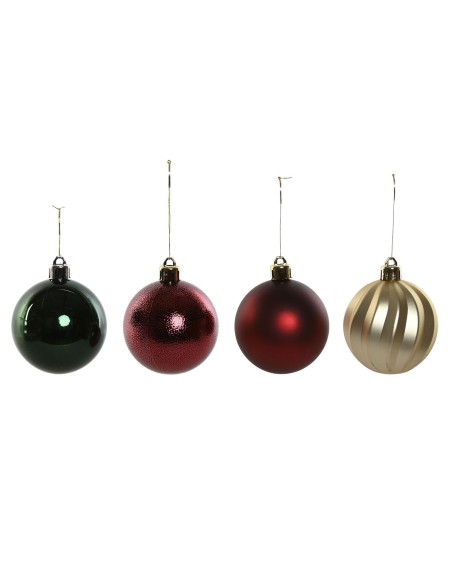 Boules de Noël Home ESPRIT Rouge Vert Polyéthylène 28 x 12 x 42 cm (34 Pièces)
