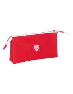 Trousse Fourre-Tout Triple Sevilla Fútbol Club Rouge 22 x 12 x 3 cm 2