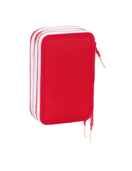Pochette à crayons triple Sevilla Fútbol Club Rouge 12,5 x 19,5 x 5,5 cm 36 Pièces