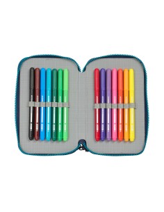 Plumier double Munich Nautic Blue marine 12.5 x 19.5 x 4 cm 28 Pièces 2