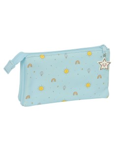 Trousse Fourre-Tout Triple Mickey Mouse Clubhouse Baby Bleu clair 22 x 12 x 3 cm 2
