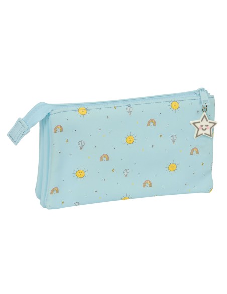 Trousse Fourre-Tout Triple Mickey Mouse Clubhouse Baby Bleu clair 22 x 12 x 3 cm