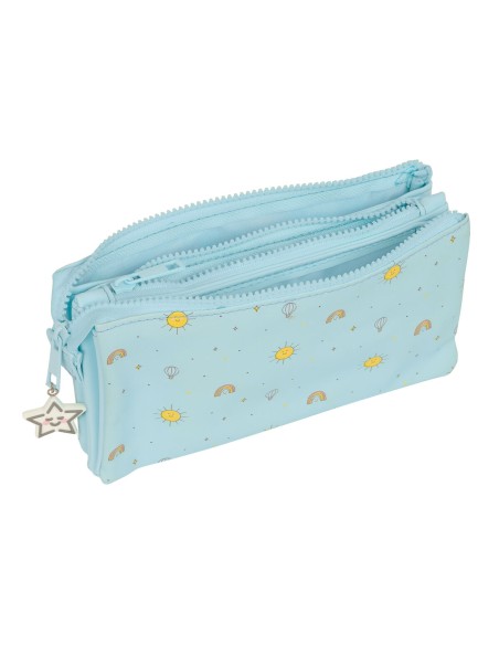 Trousse Fourre-Tout Triple Mickey Mouse Clubhouse Baby Bleu clair 22 x 12 x 3 cm