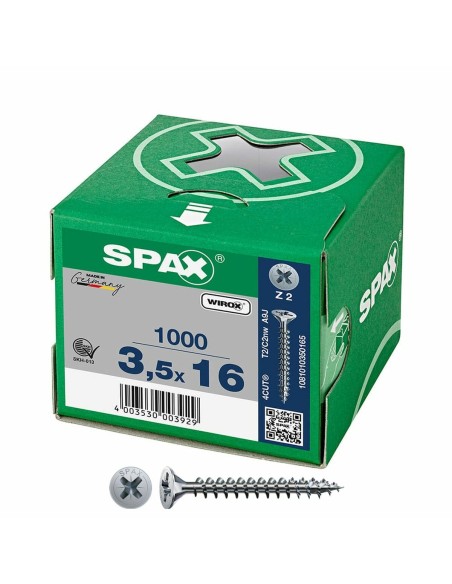 Boîte à vis SPAX Wirox Z2 Tête plate 3,5 x 16 mm 1000 Unidades