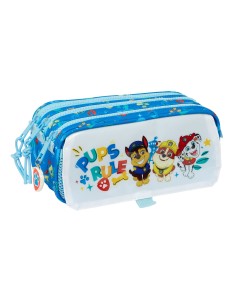 Trousse Fourre-Tout Triple The Paw Patrol Pups rule Bleu 21,5 x 10 x 8 cm