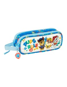 Trousse Fourre-Tout Double The Paw Patrol Pups rule Bleu 21 x 8 x 6 cm
