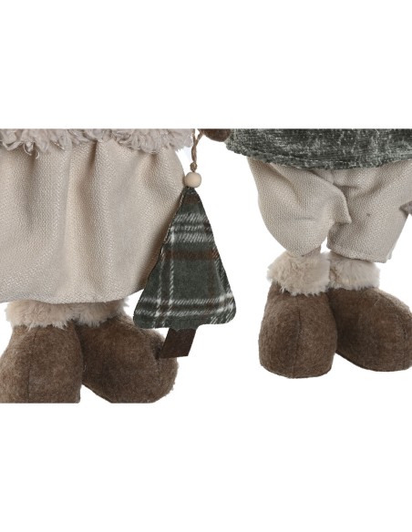 Décorations de Noël Home ESPRIT Vert Beige Renne 29 x 16 x 60 cm (2 Unités)