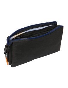 Trousse Fourre-Tout Triple Naruto Ninja Bleu Noir 22 x 12 x 3 cm 2