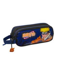 Trousse Fourre-Tout Double Naruto Ninja Bleu Noir 21 x 8 x 6 cm