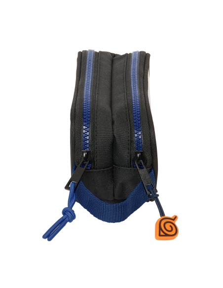 Trousse Fourre-Tout Double Naruto Ninja Bleu Noir 21 x 8 x 6 cm