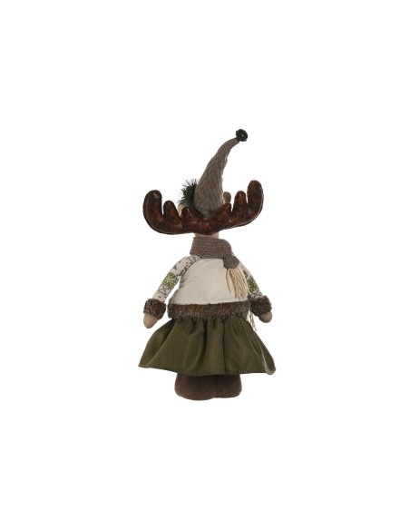 Décorations de Noël Home ESPRIT Marron Vert Renne 25 x 15 x 55 cm (2 Unités)