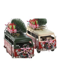 Décorations de Noël Home ESPRIT Rouge Vert 27 x 12 x 20 cm (2 Unités) 2