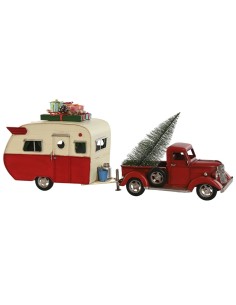 Décorations de Noël Home ESPRIT Rouge Camion 73 x 19 x 28,5 cm
