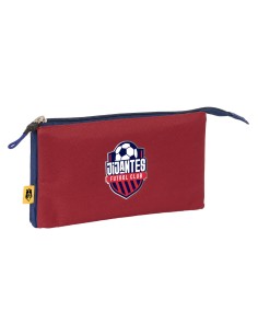 Trousse Fourre-Tout Triple Kings League Jijantes Bordeaux Blue marine 22 x 12 x 3 cm