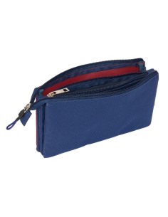 Trousse Fourre-Tout Triple Kings League Jijantes Bordeaux Blue marine 22 x 12 x 3 cm 2