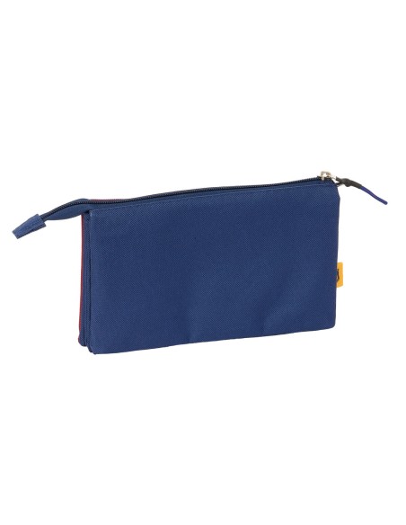 Trousse Fourre-Tout Triple Kings League Jijantes Bordeaux Blue marine 22 x 12 x 3 cm