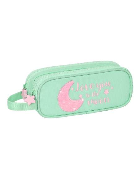 Trousse Fourre-Tout Double BlackFit8 Moon Vert 21 x 8 x 6 cm