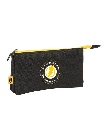 Trousse Fourre-Tout Triple Kings League Rayo de barcelona Noir 22 x 12 x 3 cm