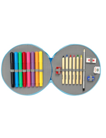 Pochette crayons The Paw Patrol Pups rule Bleu 18 Pièces