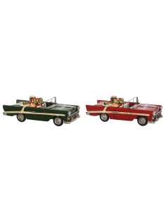 Décorations de Noël Home ESPRIT Rouge Vert 37 x 15,5 x 12 cm (2 Unités)