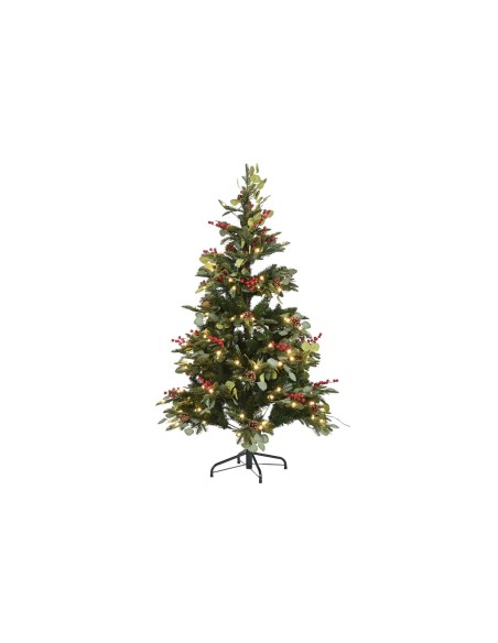 Sapin de Noël Home ESPRIT Rouge Vert PVC Métal 95 x 95 x 150 cm