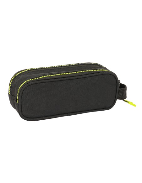 Trousse Fourre-Tout Double Munich Beat Noir 21 x 8 x 6 cm