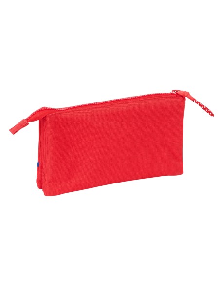 Trousse Fourre-Tout Triple Atlético Madrid Rouge 22 x 12 x 3 cm