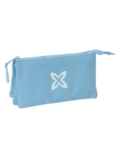 Trousse Fourre-Tout Triple Munich Basic Bleu 22 x 12 x 3 cm