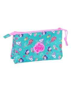 Trousse Fourre-Tout Triple My Little Pony Magic Rose Turquoise 22 x 12 x 3 cm