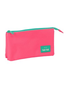 Trousse Fourre-Tout Triple Nait Nait Rosa fluor Rose 22 x 12 x 3 cm