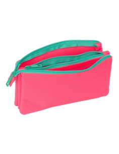 Trousse Fourre-Tout Triple Nait Nait Rosa fluor Rose 22 x 12 x 3 cm 2