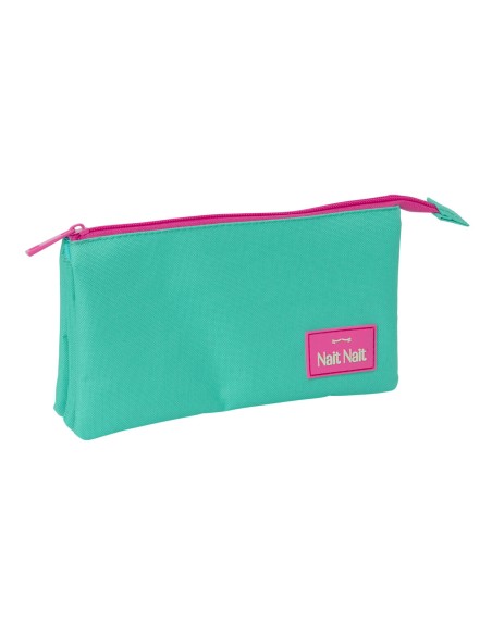 Trousse Fourre-Tout Triple Nait Nait Verde mint 22 x 12 x 3 cm