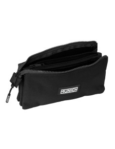 Trousse Fourre-Tout Triple Munich Negro Noir 22 x 12 x 3 cm 2