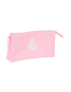 Trousse Fourre-Tout Triple Real Madrid C.F. Rose 22 x 12 x 3 cm