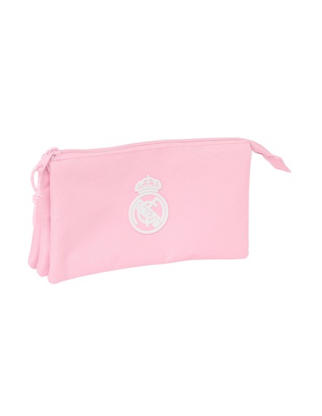 Trousse Fourre-Tout Triple Real Madrid C.F. Rose 22 x 12 x 3 cm