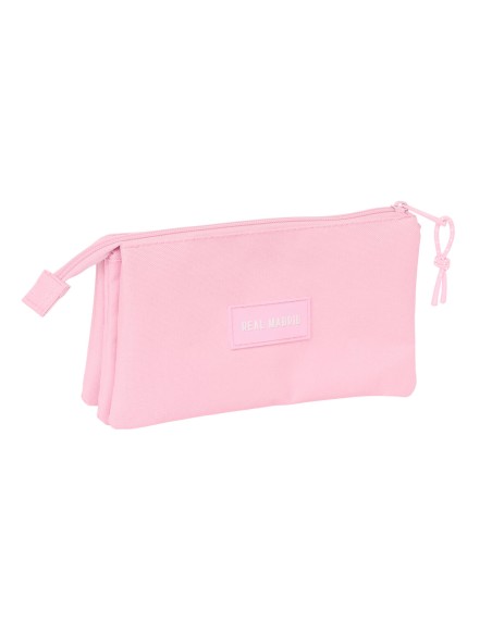 Trousse Fourre-Tout Triple Real Madrid C.F. Rose 22 x 12 x 3 cm