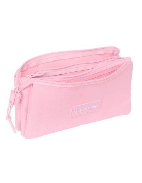 Trousse Fourre-Tout Triple Real Madrid C.F. Rose 22 x 12 x 3 cm