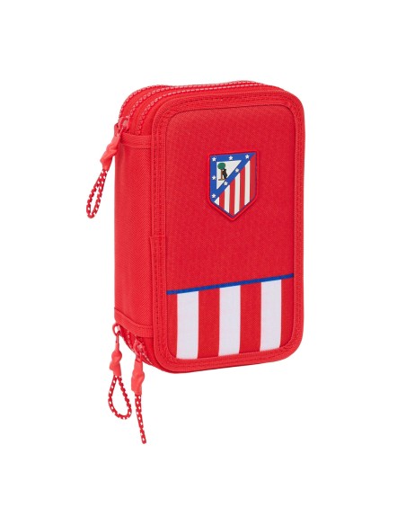 Pochette à crayons triple Atlético Madrid Rouge 12,5 x 19,5 x 5,5 cm 36 Pièces