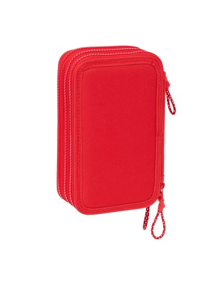 Pochette à crayons triple Atlético Madrid Rouge 12,5 x 19,5 x 5,5 cm 36 Pièces